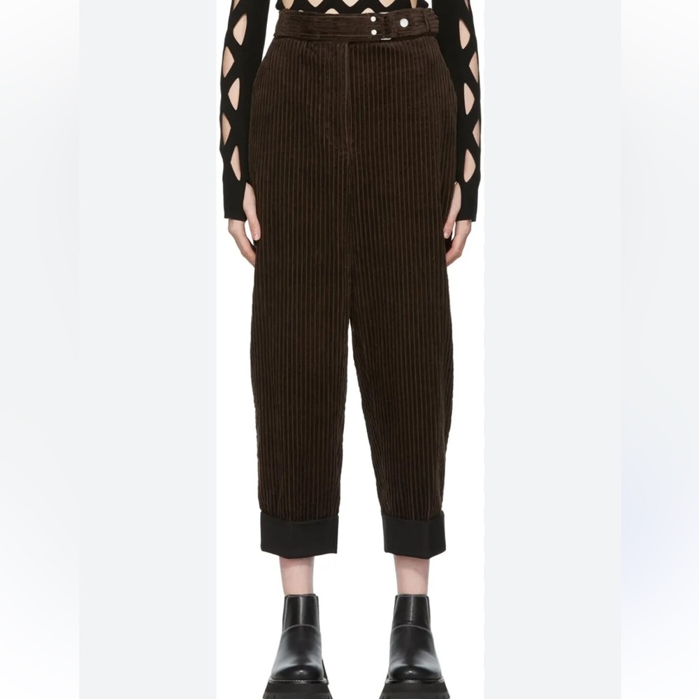 3.1 Phillip Lim Brown Corduroy Buckled Utility‎ Trousers